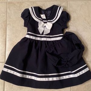 Bonnie Baby Navy and White Sailor Dress